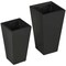 Magnesium Oxide Stackable Outdoor Planter Set of 2 with Drainage Holes